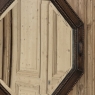 English Art Deco Octagonal Oak Wall Mirror with Beveled Glass