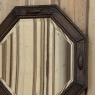 English Art Deco Octagonal Oak Wall Mirror with Beveled Glass