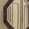 English Art Deco Octagonal Oak Wall Mirror with Beveled Glass