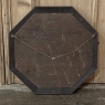 English Art Deco Octagonal Oak Wall Mirror with Beveled Glass