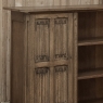 Vintage Dutch Gothic Revival Oak Barrister's Bookcase