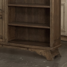 Vintage Dutch Gothic Revival Oak Barrister's Bookcase