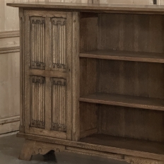 Vintage Dutch Gothic Revival Oak Barrister's Bookcase