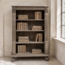 19th Century Renaissance Revival Stripped Oak Open Bookcase