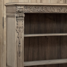 19th Century Renaissance Revival Stripped Oak Open Bookcase