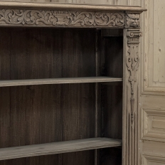 19th Century Renaissance Revival Stripped Oak Open Bookcase