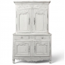18th Century Country French Painted Buffet a Deux Corps
