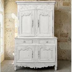 18th Century Country French Painted Buffet a Deux Corps