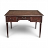 Antique French Directoire Neoclassical Mahogany Leather Top Desk