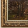 19th Century Belgian Landscape 'Autumn Village' by Victor de Buck (1855-1914)