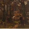 19th Century Belgian Landscape 'Autumn Village' by Victor de Buck (1855-1914)