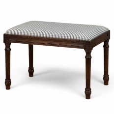 Antique French Louis XVI Style Walnut Vanity Stool ~ Piano Bench
