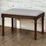 Antique French Louis XVI Style Walnut Vanity Stool ~ Piano Bench