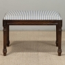 Antique French Louis XVI Style Walnut Vanity Stool ~ Piano Bench