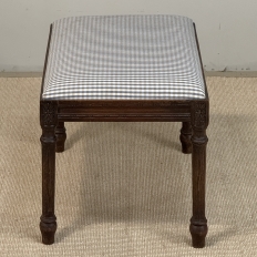 Antique French Louis XVI Style Walnut Vanity Stool ~ Piano Bench