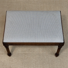 Antique French Louis XVI Style Walnut Vanity Stool ~ Piano Bench