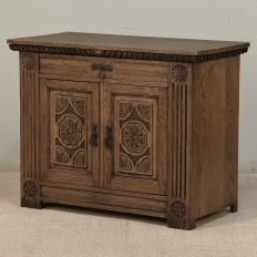 Vintage Neo-Gothic Oak Petite Cabinet