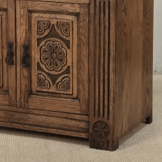Vintage Neo-Gothic Oak Petite Cabinet