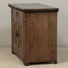 Vintage Neo-Gothic Oak Petite Cabinet
