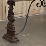 Mid Century Spanish Walnut Sofa Table ~ Console with Hand Forged Iron Stretcher