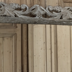 Antique French Renaissance Hand-Carved Ceruse Oak Mirror