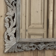 Antique French Renaissance Hand-Carved Ceruse Oak Mirror