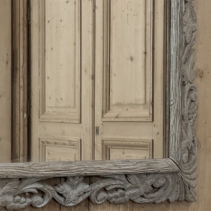 Antique French Renaissance Hand-Carved Ceruse Oak Mirror