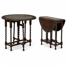 19th Century English Oak Gateleg Drop Leaf Occasional Table