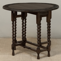 19th Century English Oak Gateleg Drop Leaf Occasional Table