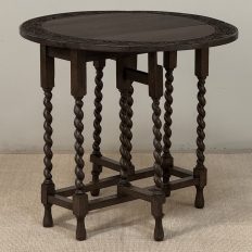 19th Century English Oak Gateleg Drop Leaf Occasional Table