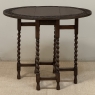 19th Century English Oak Gateleg Drop Leaf Occasional Table