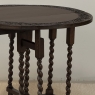 19th Century English Oak Gateleg Drop Leaf Occasional Table