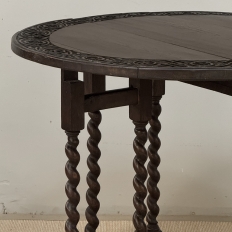 19th Century English Oak Gateleg Drop Leaf Occasional Table