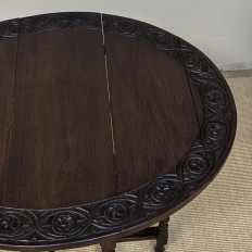 19th Century English Oak Gateleg Drop Leaf Occasional Table