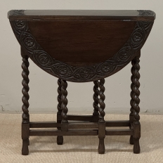 19th Century English Oak Gateleg Drop Leaf Occasional Table