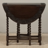 19th Century English Oak Gateleg Drop Leaf Occasional Table