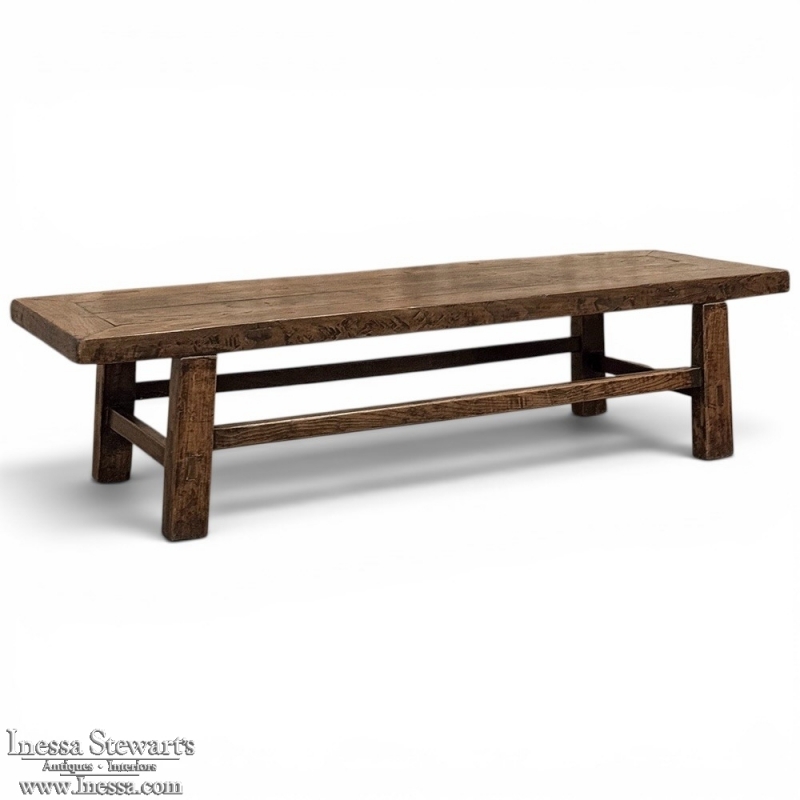 18th Century Country French Rustic Oak Coffee Table