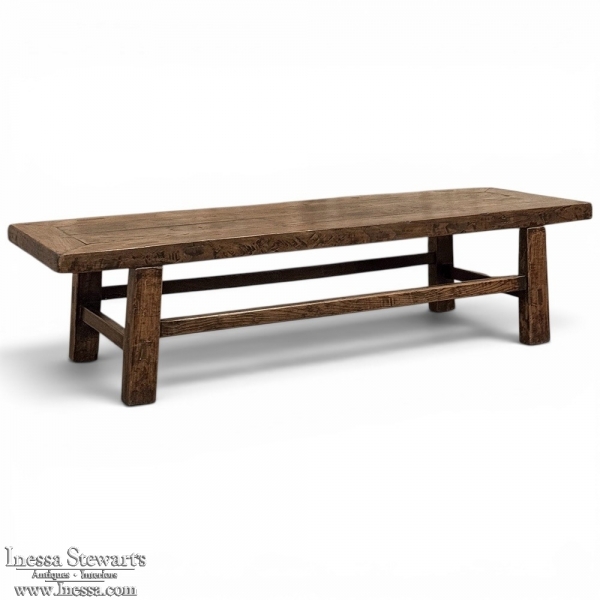 18th Century Country French Rustic Oak Coffee Table