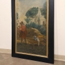 18th Century French Breton Boiserie Panel Oil on Canvas in Napoleon III Frame