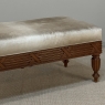Antique French Louis XVI Style Mahogany Upholstered Bench