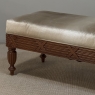 Antique French Louis XVI Style Mahogany Upholstered Bench