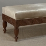 Antique French Louis XVI Style Mahogany Upholstered Bench
