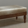 Antique French Louis XVI Style Mahogany Upholstered Bench