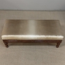 Antique French Louis XVI Style Mahogany Upholstered Bench