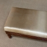 Antique French Louis XVI Style Mahogany Upholstered Bench