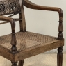 19th Century British Mahogany Edwardian Hand-Carved Armchair