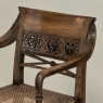 19th Century British Mahogany Edwardian Hand-Carved Armchair