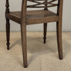 19th Century British Mahogany Edwardian Hand-Carved Armchair