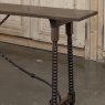 19th Century Spanish Walnut Console ~ Sofa Table with Wrought Iron