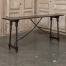 19th Century Spanish Walnut Console ~ Sofa Table with Wrought Iron